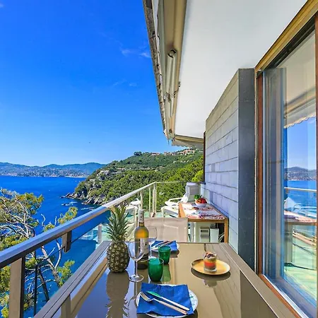 Nel Blu, Private Portofino Seaview, Parking Spot, Ac Lägenhet Villa Solari